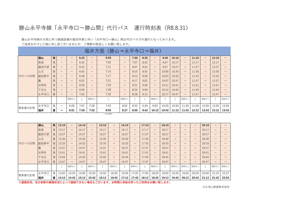 え ち 鉄 時刻 表